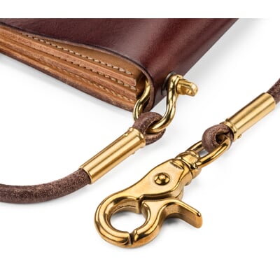 manufactum Timeless Rindleder-Geldbörse Oxblood Im Verkauf