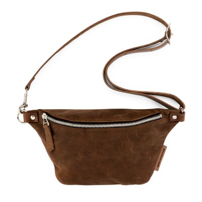 manufactum Hack Bauchtasche Rindleder Braun