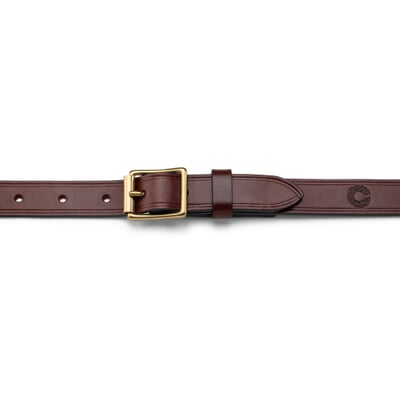 manufactum Herren-Ledergürtel schmal Dunkelbraun im Angebot