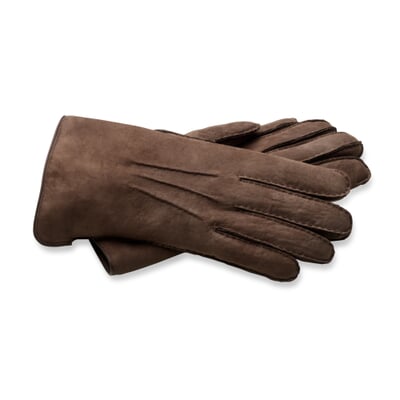 manufactum Herrenhandschuh Curleylammfell Dunkelbraun Begrenztes Angebot