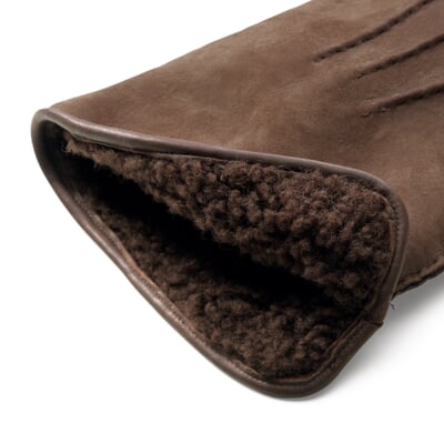 manufactum Herrenhandschuh Curleylammfell Dunkelbraun Begrenztes Angebot