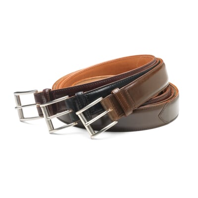 manufactum Herrengürtel Pferdeleder schmalere Form Oxblood Osterangebot
