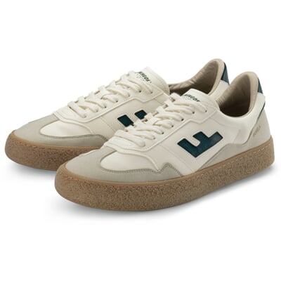 manufactum Herren-Sneaker Burela Weiß-Grün Tiefpreis