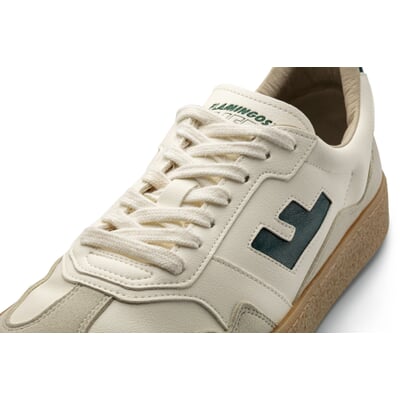 manufactum Herren-Sneaker Burela Weiß-Grün Tiefpreis