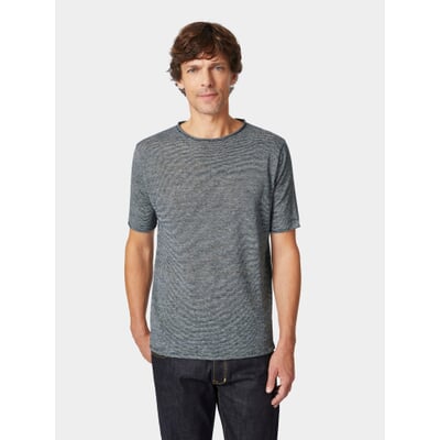 manufactum Herren-Strickshirt Blaumelange Auslauf