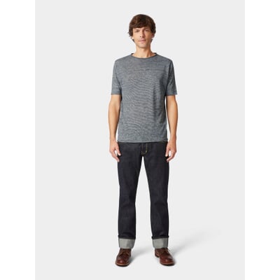 manufactum Herren-Strickshirt Blaumelange Auslauf