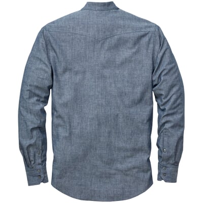 manufactum Herren-Schlupfhemd Mittelblau Verkauf