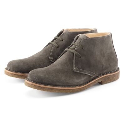 manufactum Herren-Schnürboot Velours Grau