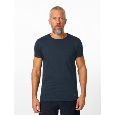 manufactum Herren-T-Shirt Baumwolle Dunkelblau Sonderangebot