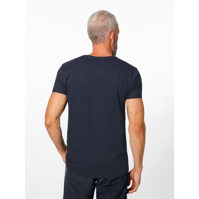 manufactum Herren-T-Shirt Baumwolle Dunkelblau Sonderangebot