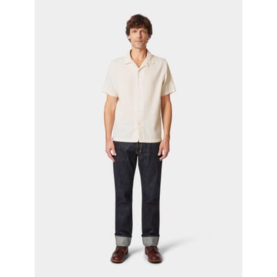 manufactum Herrenhemd Halbarm Offwhite Flash Sale