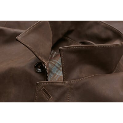manufactum Herren-Rindlederjacke Braun Lagerräumung