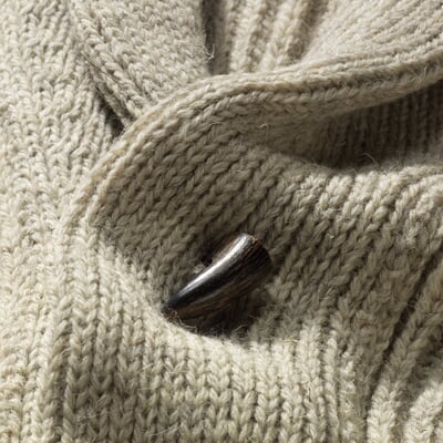 manufactum Black Sheep Cardigan Natur-Hell-Melange Zeitlich begrenztes Angebot