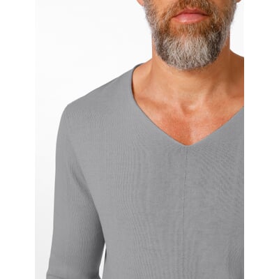 manufactum Herren-Strickpulli V-Ausschnitt Stone Begrenzte Freigabe