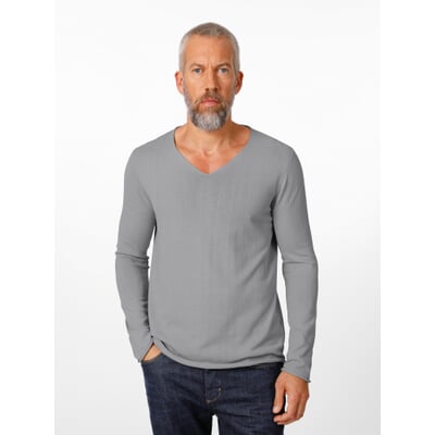 manufactum Herren-Strickpulli V-Ausschnitt Stone Begrenzte Freigabe