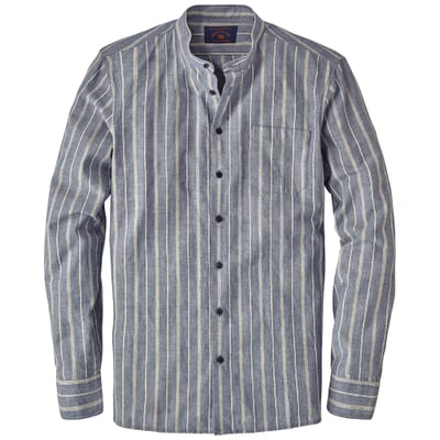 manufactum Herrenhemd gestreift Blau