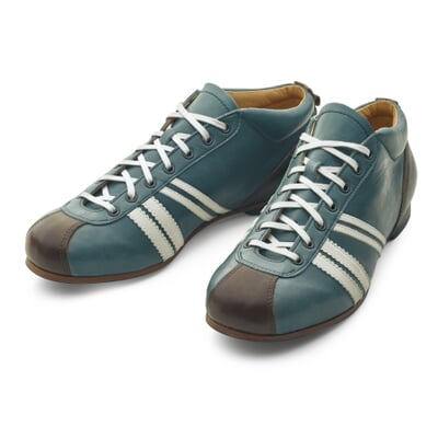 manufactum Ledersportschuh Graublau 50% Rabatt mit kostenlosem Versand