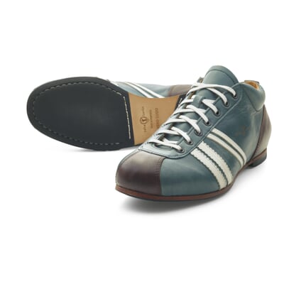 manufactum Ledersportschuh Graublau 50% Rabatt mit kostenlosem Versand
