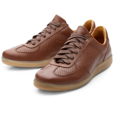 manufactum Herren-Sneaker Rindleder Braun Im Verkauf