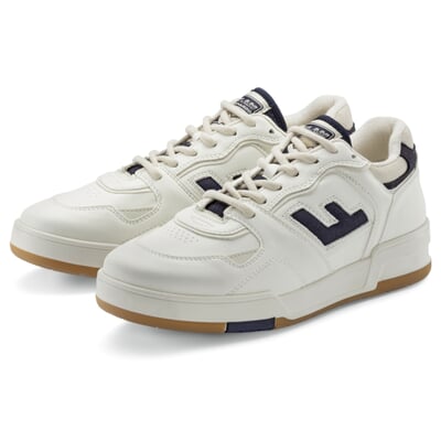 manufactum Herren-Sneaker Leonardo Weiß-Blau zollfrei