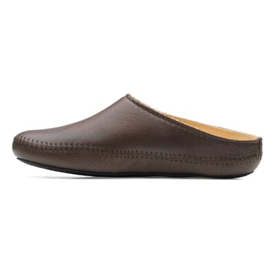 manufactum Unisex-Hausschuh Rindleder Braun Angebote