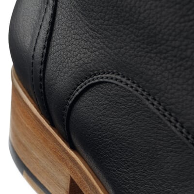 manufactum Hoher Herrenschuh Rindleder Schwarz im Angebot
