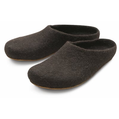 manufactum Filzpantoffel Juraschaf Dunkelbraun Begrenztes Angebot
