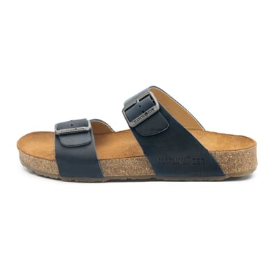 manufactum Unisex-Pantolette mit Fußbett Blau Online Outlet