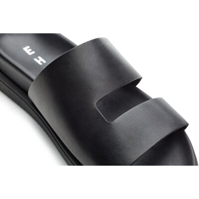 manufactum Herren-Lederpantolette Schwarz Saisonale Angebote