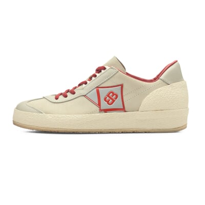 manufactum Straßenlaufschuh Natur-Rot Räumungsverkauf