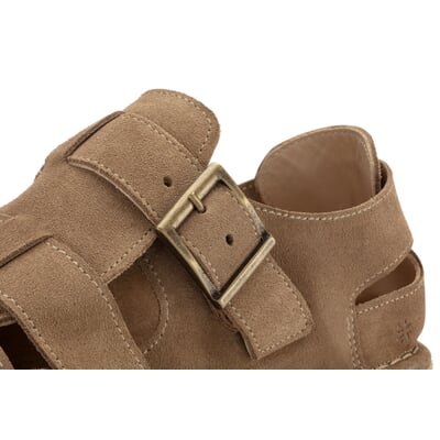 manufactum Herren-Rauledersandale Beige Kostenlose Rückgabe