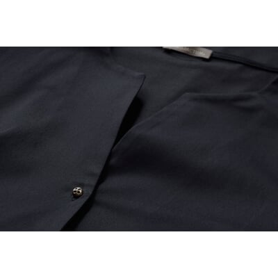 manufactum Damen-Satinbluse Dunkelblau Sonderangebot der Fabrik