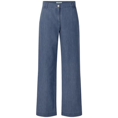 manufactum Damenhose weites Bein Mittelblau