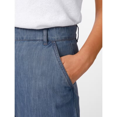 manufactum Damenhose weites Bein Mittelblau Riesige Rabatte