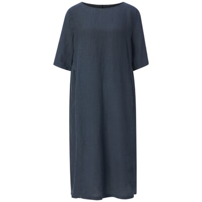 manufactum Damen-Leinenkleid Dunkelblau 50% Rabatt für begrenzte Zeit