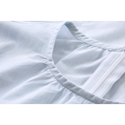 manufactum Damen-Oversizebluse feingestreift Weiß-Blau Verkauf