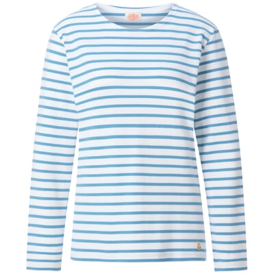 manufactum Damen-Matrosenshirt Weiß-Hellblau Fabrik Onlineshop