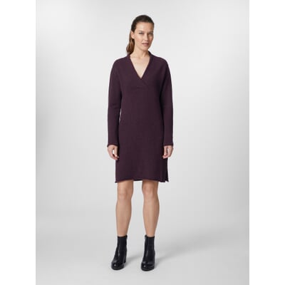 manufactum Damen-Strickkleid Aubergine Rabatt