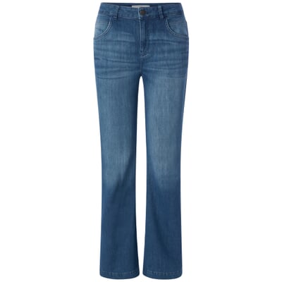 manufactum Damenjeans Flared Mittelblau