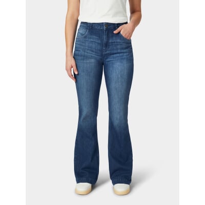 manufactum Damenjeans Flared Mittelblau Exklusivangebot