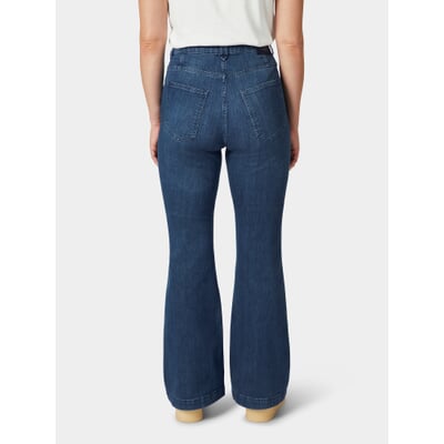 manufactum Damenjeans Flared Mittelblau Exklusivangebot
