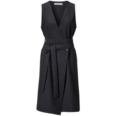 manufactum Damen-Wickelkleid Schwarz Osterangebot