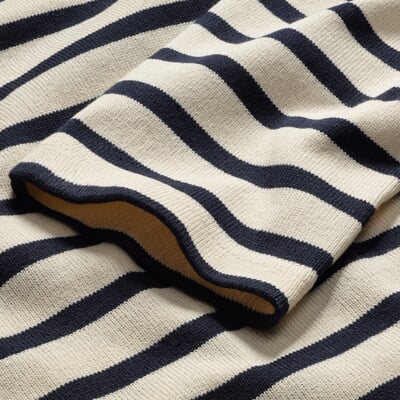 manufactum Damen-Strickpullover Natur-Marine Jubiläumsangebot
