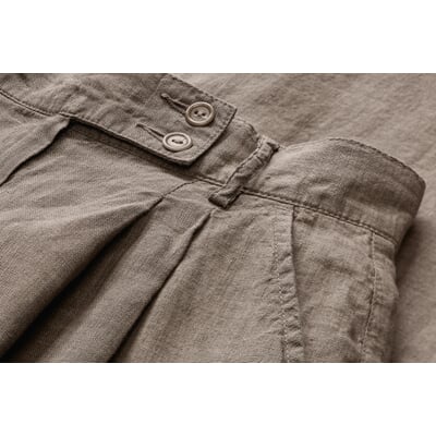 manufactum Damen-Bundfaltenhose Braungrau Lagerräumung