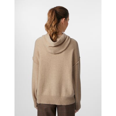 manufactum Damen-Strickhoodie Beigemelange Top Angebot