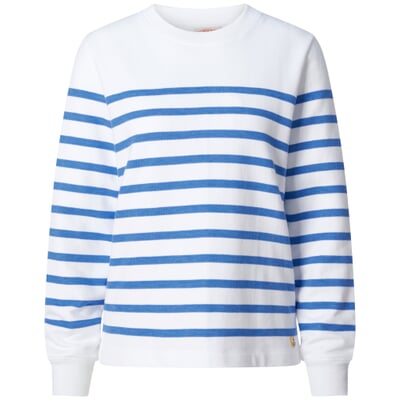 manufactum Damen-Sweatshirt Weiß-Blau