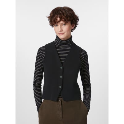 manufactum Damen-Strickweste Schwarz Blitzangebot