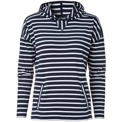manufactum Damen-Hoodie gestreift Navy-Weiß Tägliche Deals