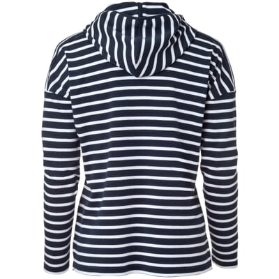 manufactum Damen-Hoodie gestreift Navy-Weiß Tägliche Deals