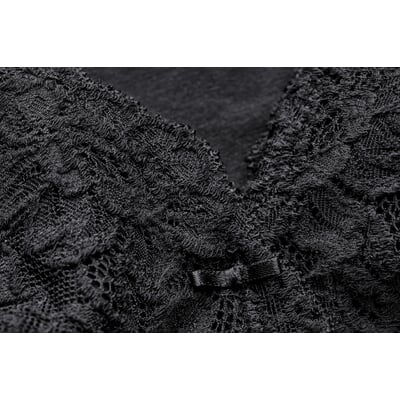 manufactum Damen-BH-Hemd mit Spitze Schwarz Tiefpreis